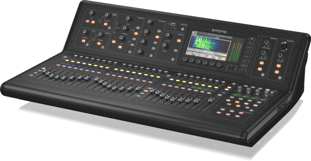 Midas M32 digital audio mixer in use at live corporate event in Cairo